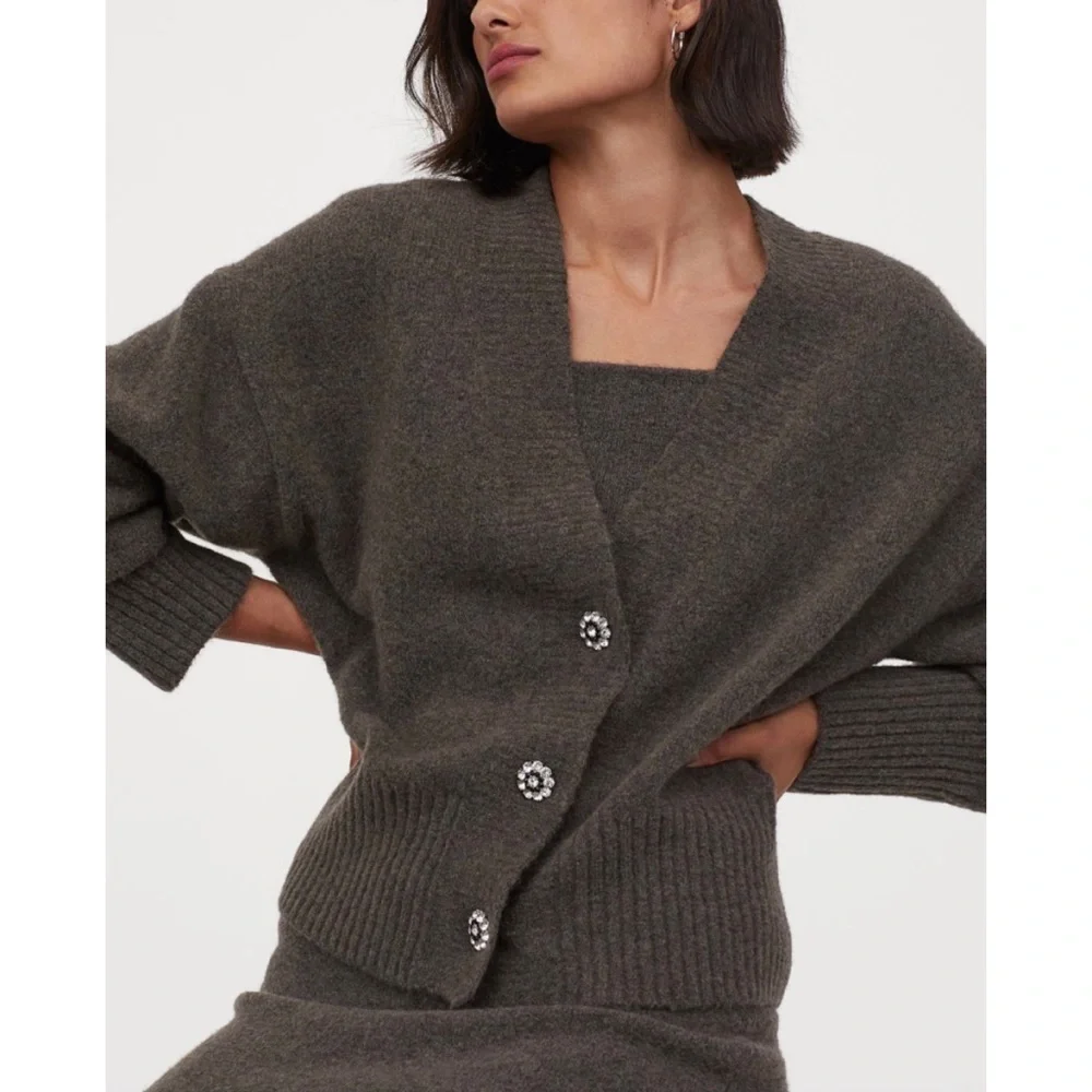 H&M Rhinestone Button Cardigan - Picture 6 of 12